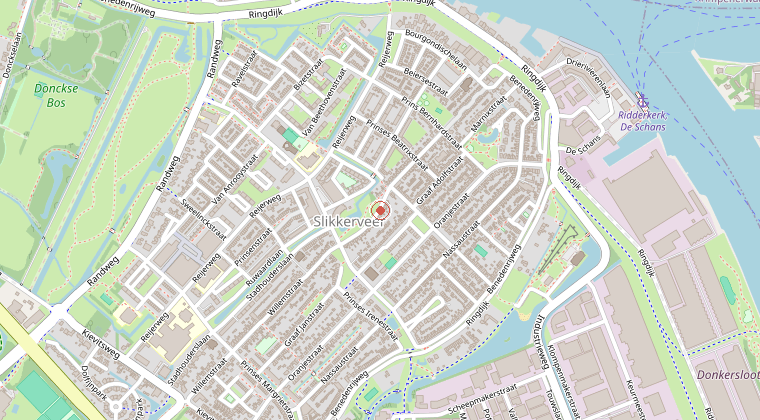 Kaart van de omgeving van de melding