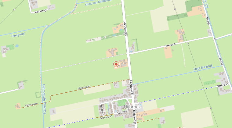 Kaart van de omgeving van de melding