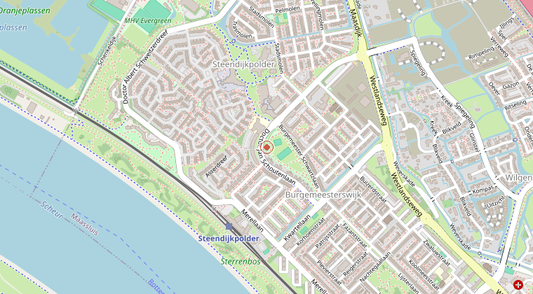 Kaart van de omgeving van de melding