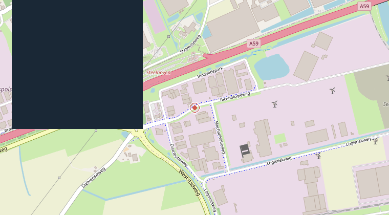 Kaart van de omgeving van de melding