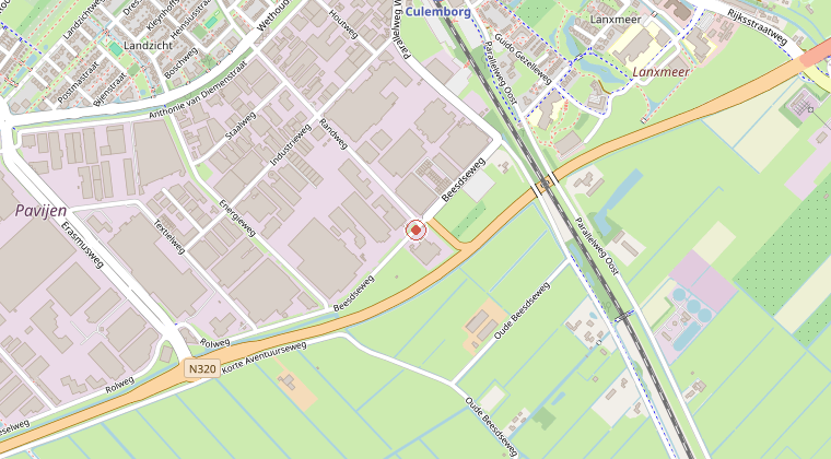 Kaart van de omgeving van de melding