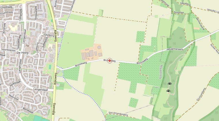 Kaart van de omgeving van de melding