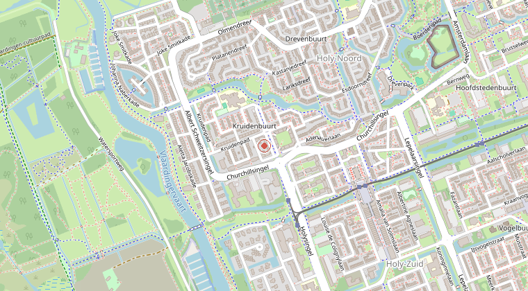 Kaart van de omgeving van de melding