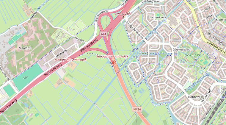Kaart van de omgeving van de melding