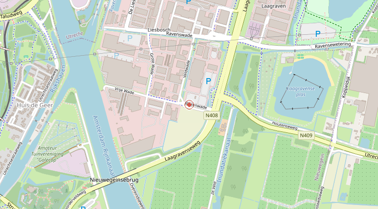 Kaart van de omgeving van de melding