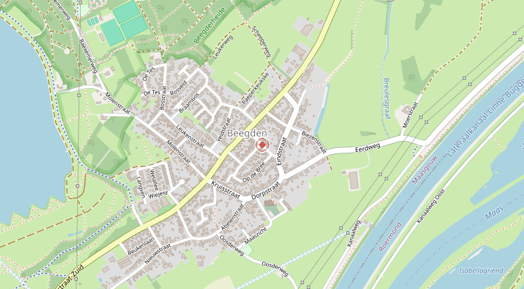 Kaart van de omgeving van de melding