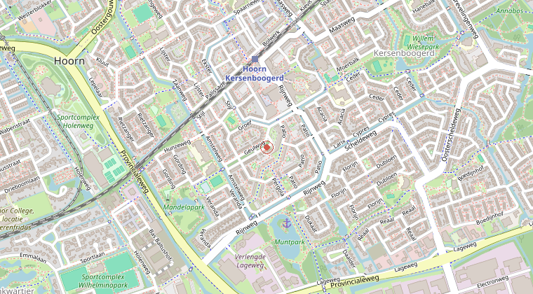 Kaart van de omgeving van de melding