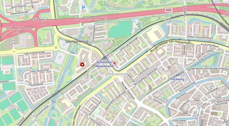Kaart van de omgeving van de melding