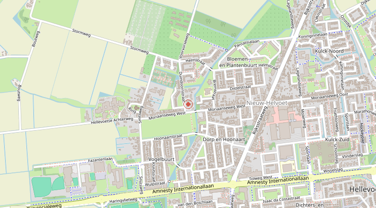Kaart van de omgeving van de melding