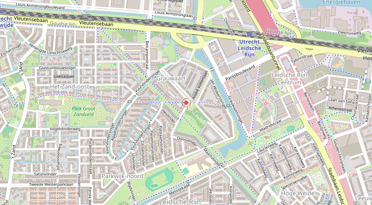 Kaart van de omgeving van de melding