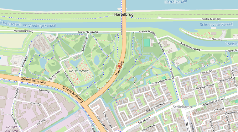 Kaart van de omgeving van de melding