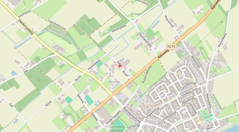 Kaart van de omgeving van de melding