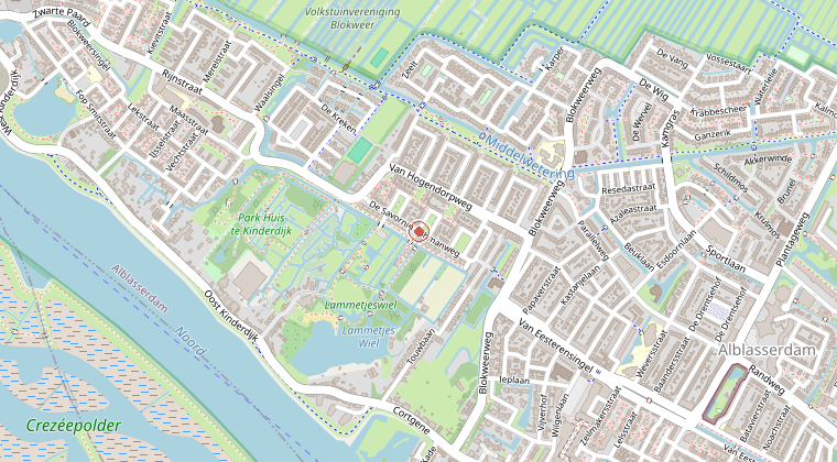 Kaart van de omgeving van de melding