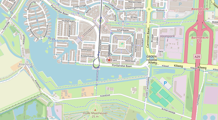 Kaart van de omgeving van de melding