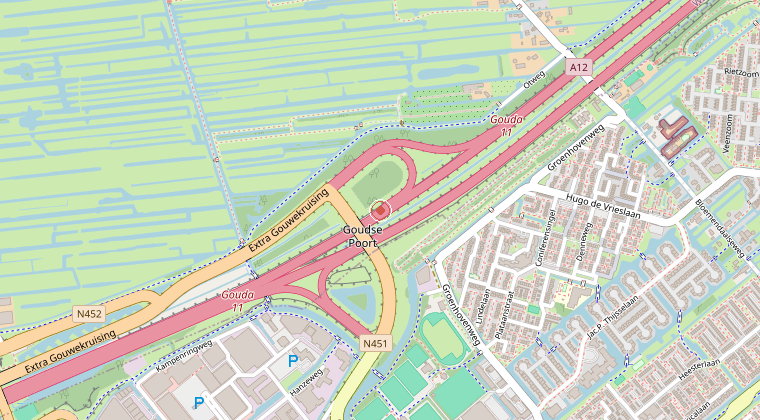 Kaart van de omgeving van de melding