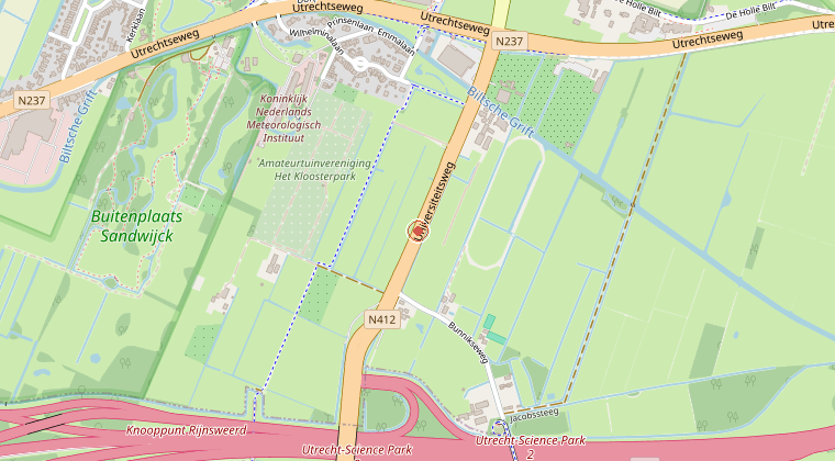 Kaart van de omgeving van de melding