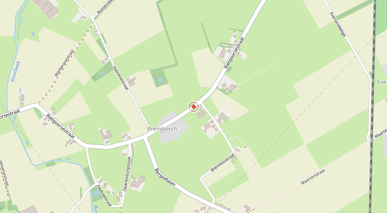 Kaart van de omgeving van de melding