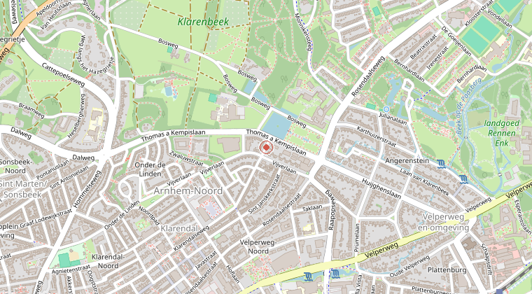 Kaart van de omgeving van de melding