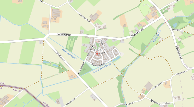 Kaart van de omgeving van de melding