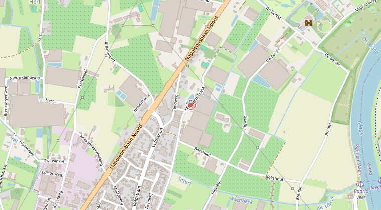Kaart van de omgeving van de melding