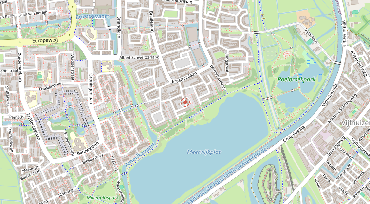 Kaart van de omgeving van de melding