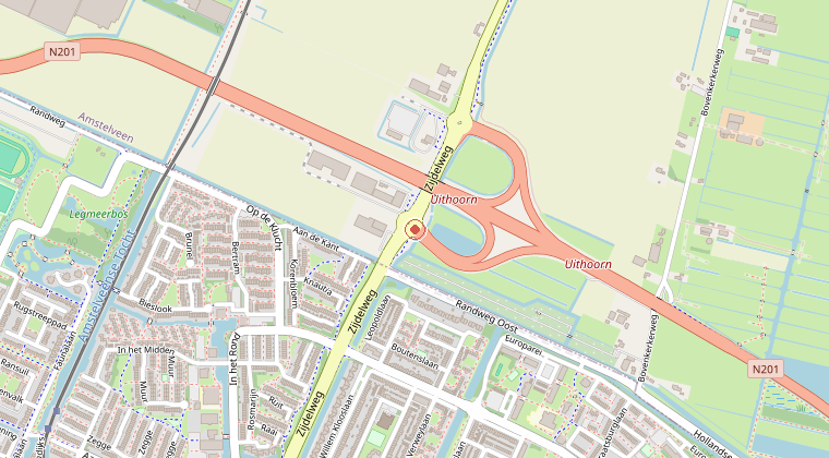 Kaart van de omgeving van de melding