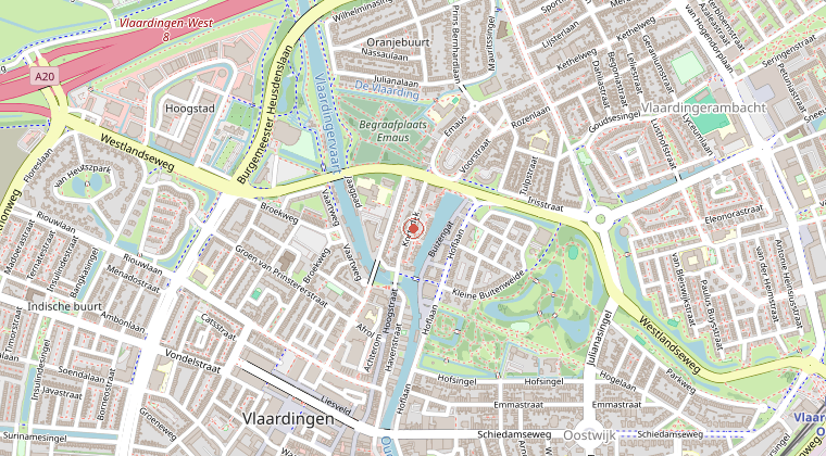 Kaart van de omgeving van de melding