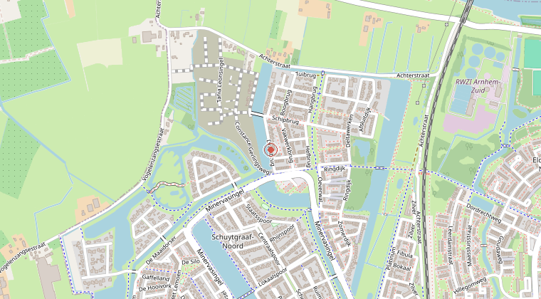 Kaart van de omgeving van de melding