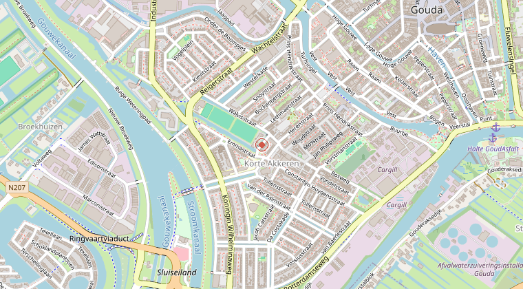 Kaart van de omgeving van de melding