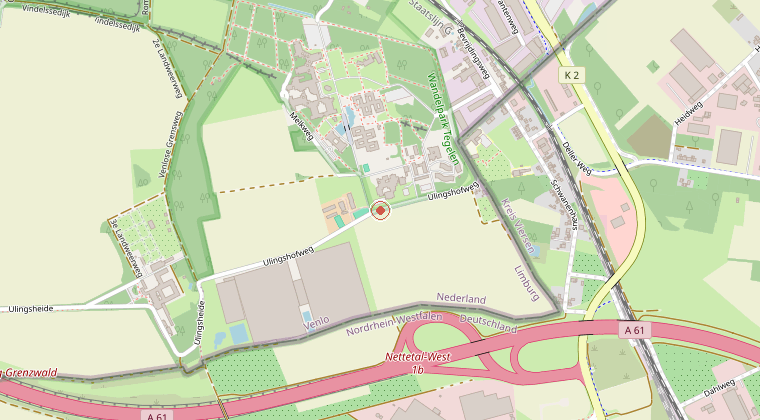 Kaart van de omgeving van de melding