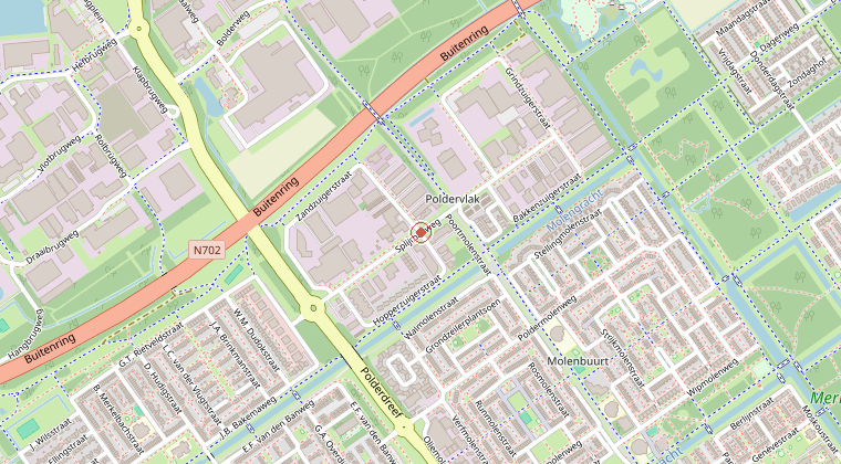 Kaart van de omgeving van de melding
