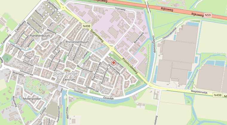 Kaart van de omgeving van de melding