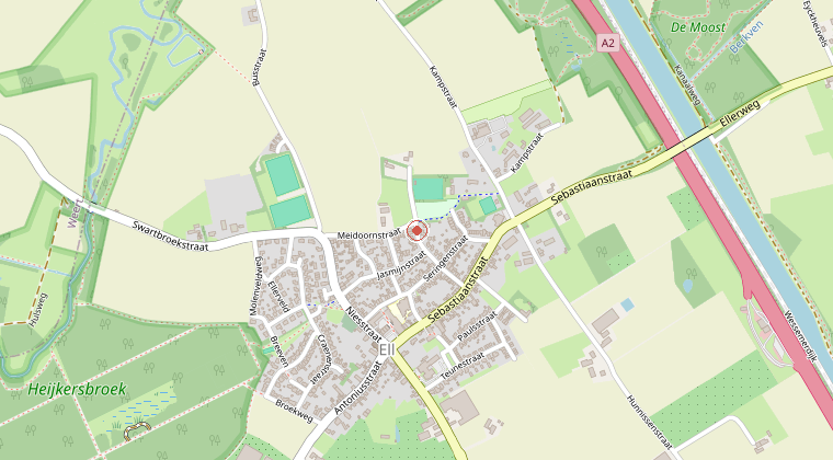 Kaart van de omgeving van de melding