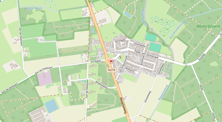 Kaart van de omgeving van de melding