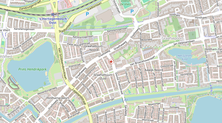 Kaart van de omgeving van de melding