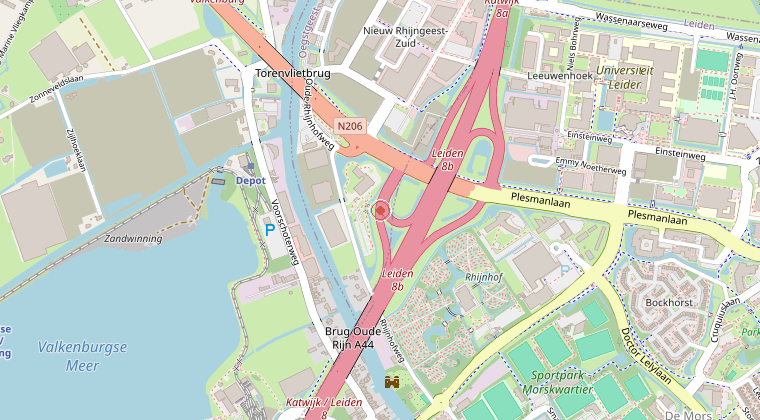 Kaart van de omgeving van de melding
