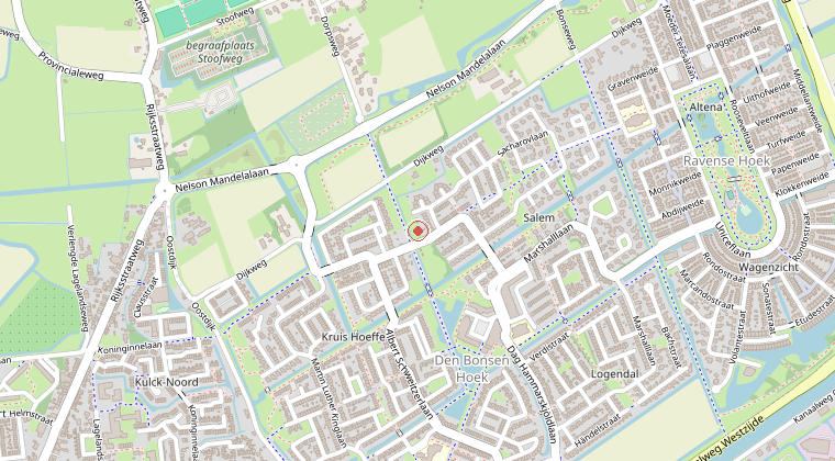 Kaart van de omgeving van de melding