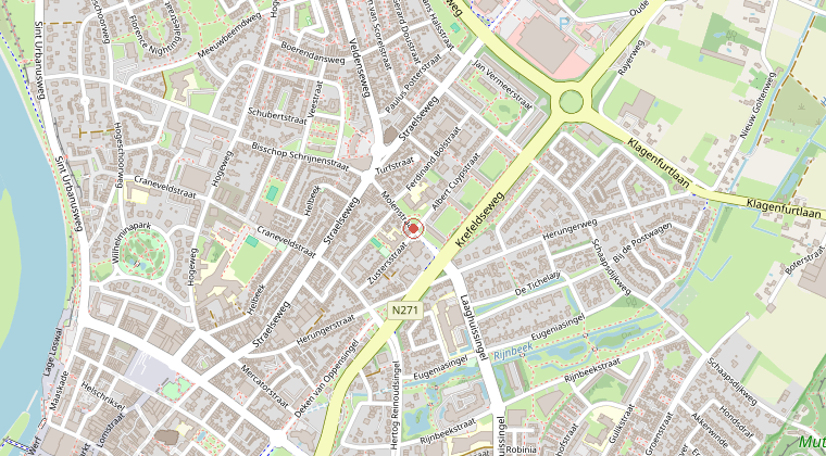 Kaart van de omgeving van de melding