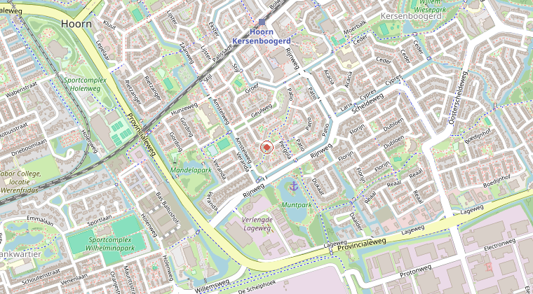 Kaart van de omgeving van de melding