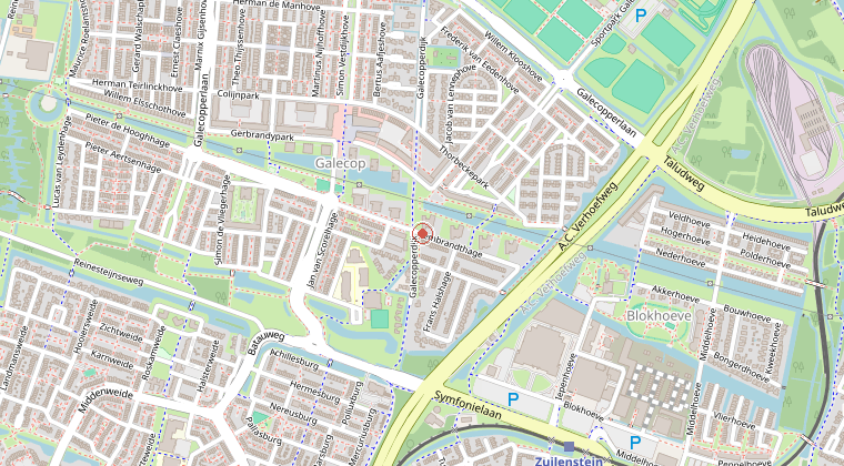 Kaart van de omgeving van de melding