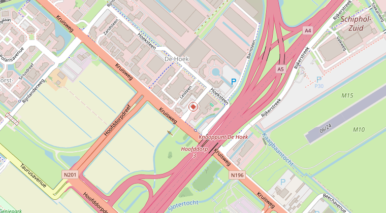 Kaart van de omgeving van de melding