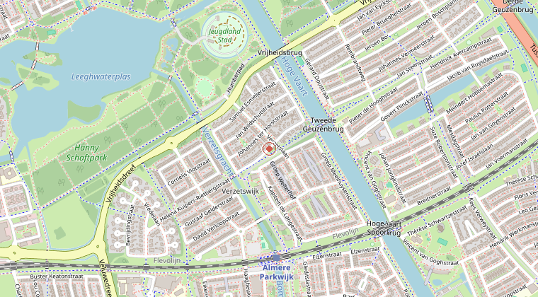 Kaart van de omgeving van de melding