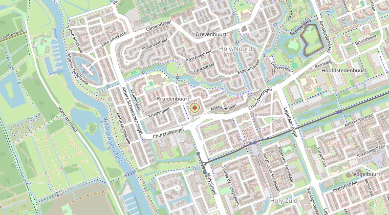 Kaart van de omgeving van de melding