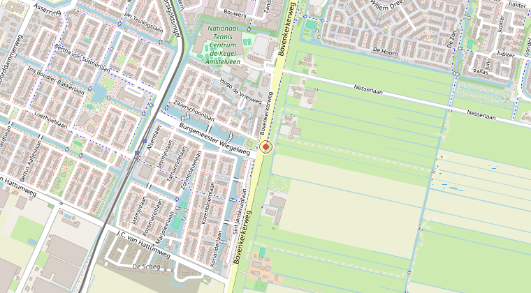 Kaart van de omgeving van de melding