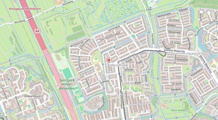 Kaart van de omgeving van de melding