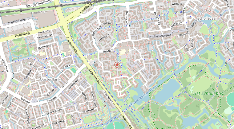 Kaart van de omgeving van de melding