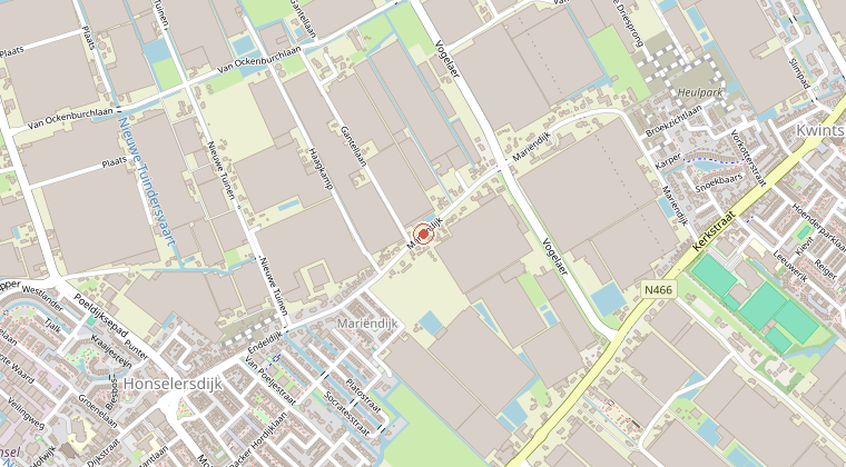 Kaart van de omgeving van de melding