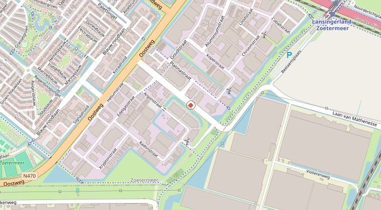 Kaart van de omgeving van de melding