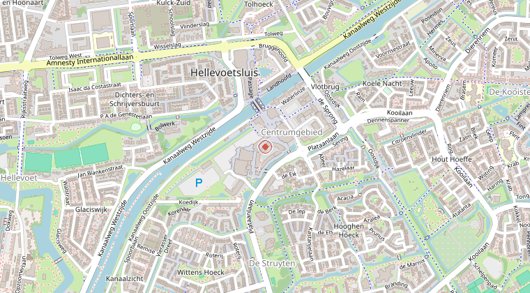 Kaart van de omgeving van de melding