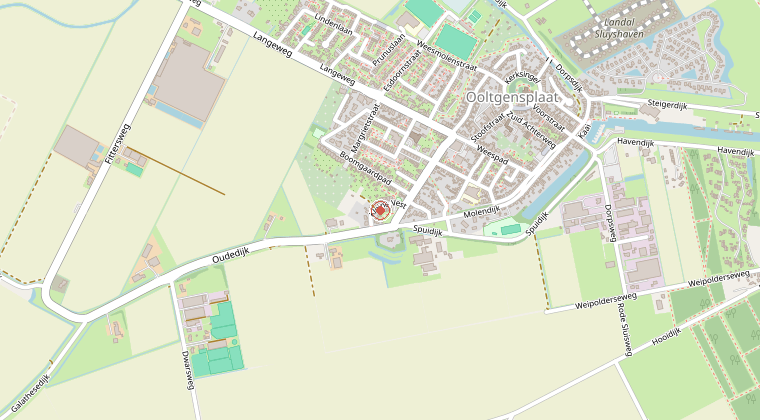 Kaart van de omgeving van de melding